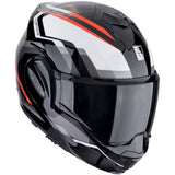 SCORPION EXO Tech Evo Furio de moto Casco modular Negro Rojo - CASCO