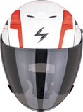 SCORPION EXO-Z1 VUE Moto Urbano Jet Casco Blanco Mate Rojo Negro - CASCO