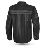 BELA STARK CHAQUETAS DE CUERO DE MOTOCICLETA HOMBRE NEGRO GRIS