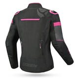 R-TECH Chaqueta Textil Knight Rider (Short) Negro/Fuschia