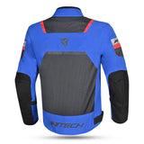 R-TECH SPIRAL MESH CHAQUETA DE MOTO DE HOMBRE TEXTIL  AZUL GRIS ROJO