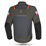 GIACCA MOTO DA UOMO R-TECH SPIRAL MESH IN TESSUTO GRIGIO SABBIA ROSSO