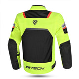 R-TECH SPIRAL MESH CHAQUETA DE MOTO DE HOMBRE TEXTIL  AMARILLO FLOUR NEGRO ROJO