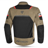 R-TECH SPIRAL MESH CHAQUETA DE MOTO DE HOMBRE TEXTIL  BEIGE NEGRO ROJO