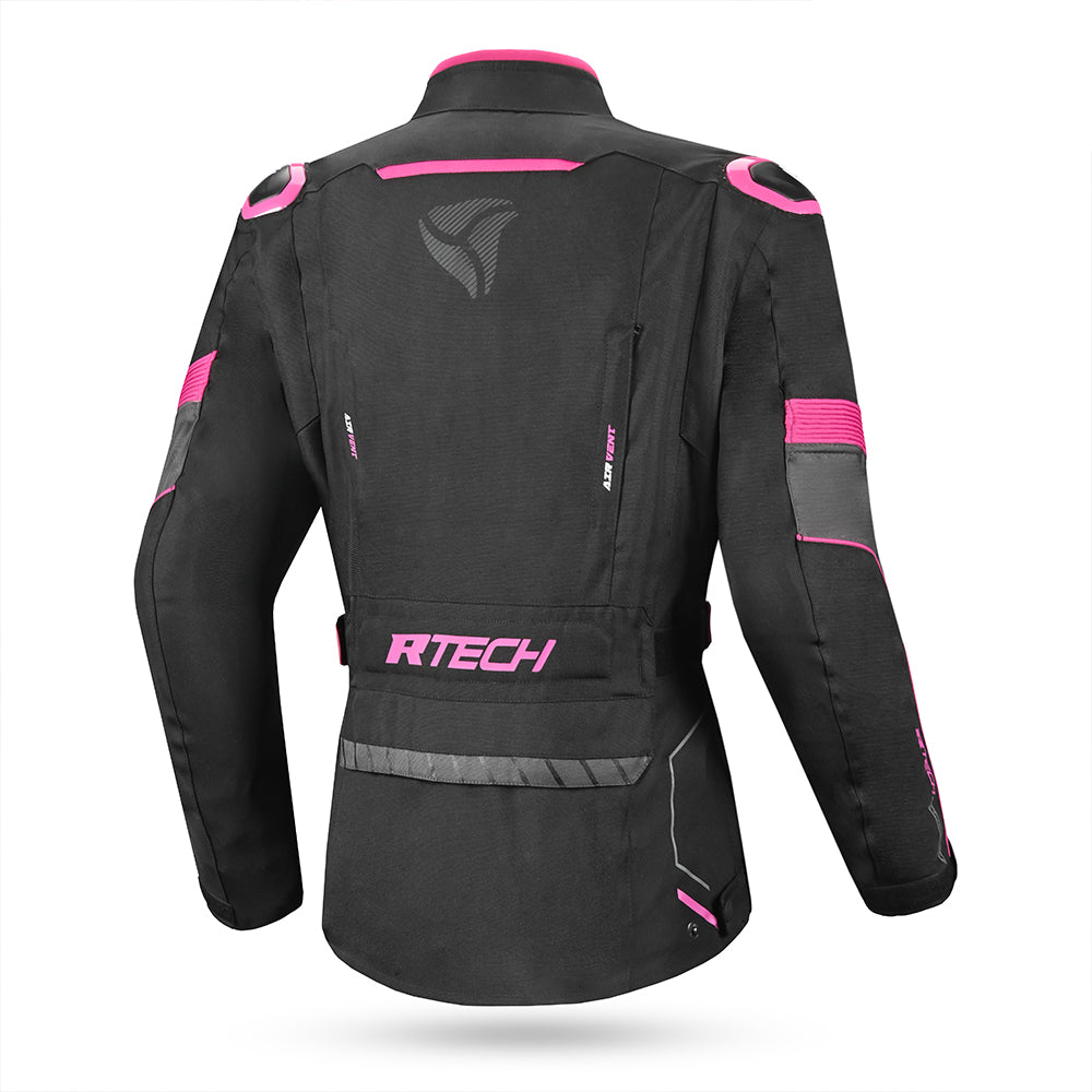 R-TECH Chaqueta Textil Knight Rider (Long) Negro/Fuschia)