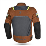 R-TECH SPIRAL MESH CHAQUETA DE MOTO DE HOMBRE TEXTIL  MARRON GRIS AMARILLO FLOUR