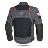 R-TECH SPIRAL MESH CHAQUETA DE MOTO DE HOMBRE TEXTIL NEGRO ROJO ANTRACITA