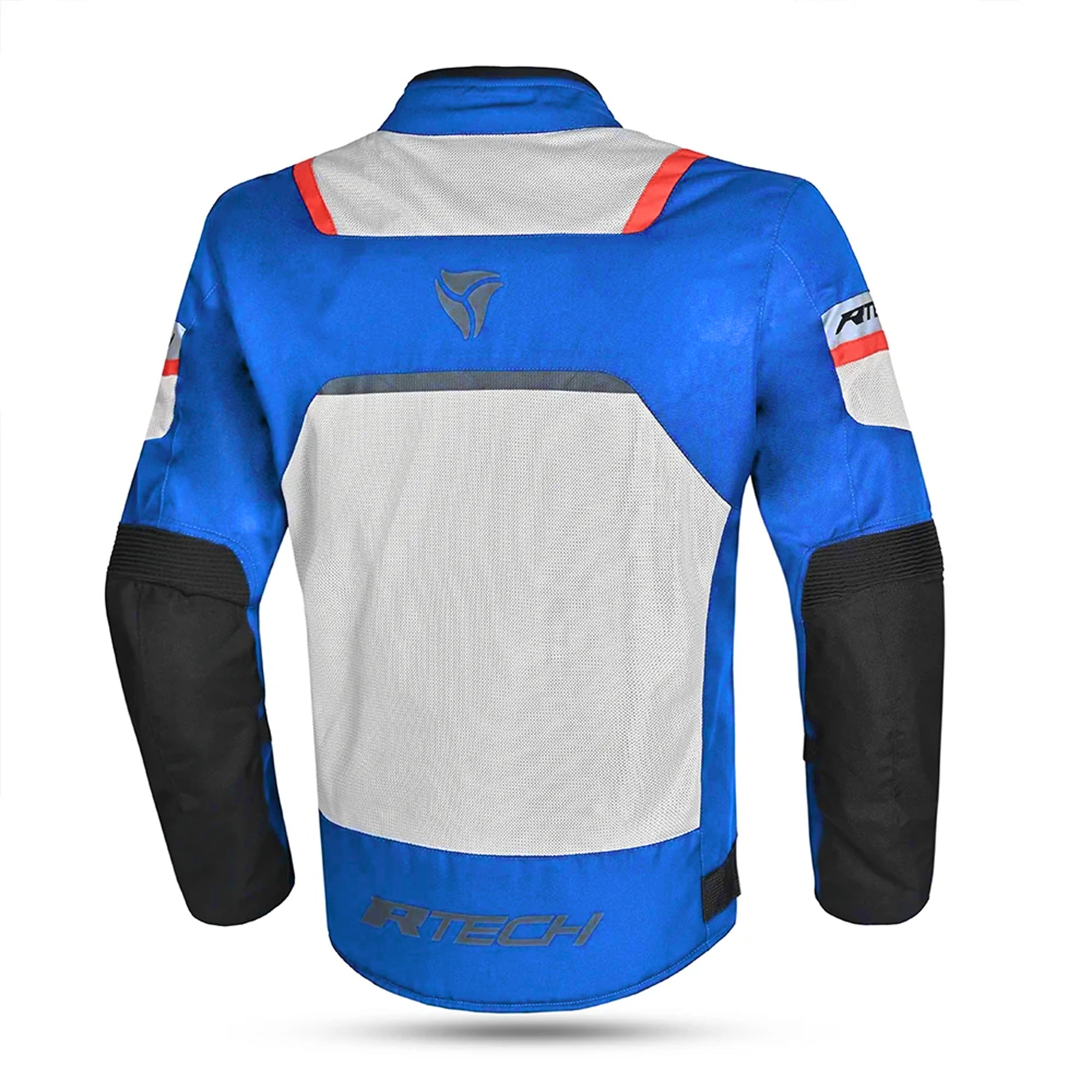 R-TECH SPIRAL MESH CHAQUETA DE MOTO DE HOMBRE TEXTIL  AZUL HIELO ROJO