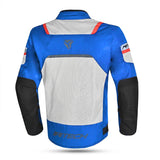 R-TECH SPIRAL MESH CHAQUETA DE MOTO DE HOMBRE TEXTIL  AZUL HIELO ROJO