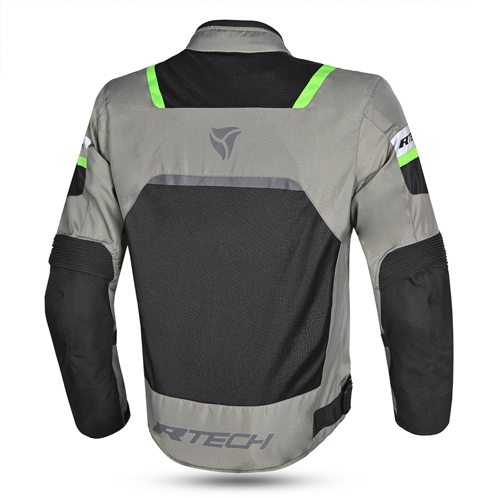 R-TECH SPIRAL MESH CHAQUETA DE MOTO DE HOMBRE TEXTIL  HIELO GRIS AMARILLO FLOUR