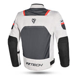 R-TECH SPIRAL MESH CHAQUETA DE MOTO DE HOMBRE TEXTIL HIELO NEGRO ROJO