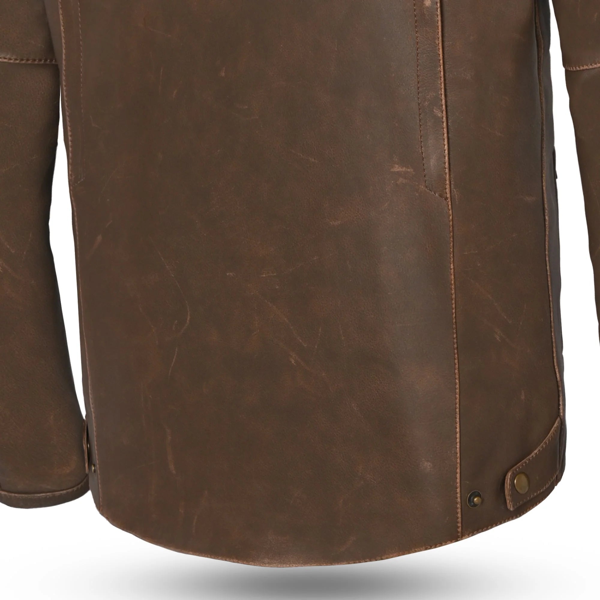 BELA - CHAQUETA PIEL STARK MARRON/BEIGE