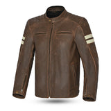 BELA - CHAQUETA PIEL STARK MARRON/BEIGE