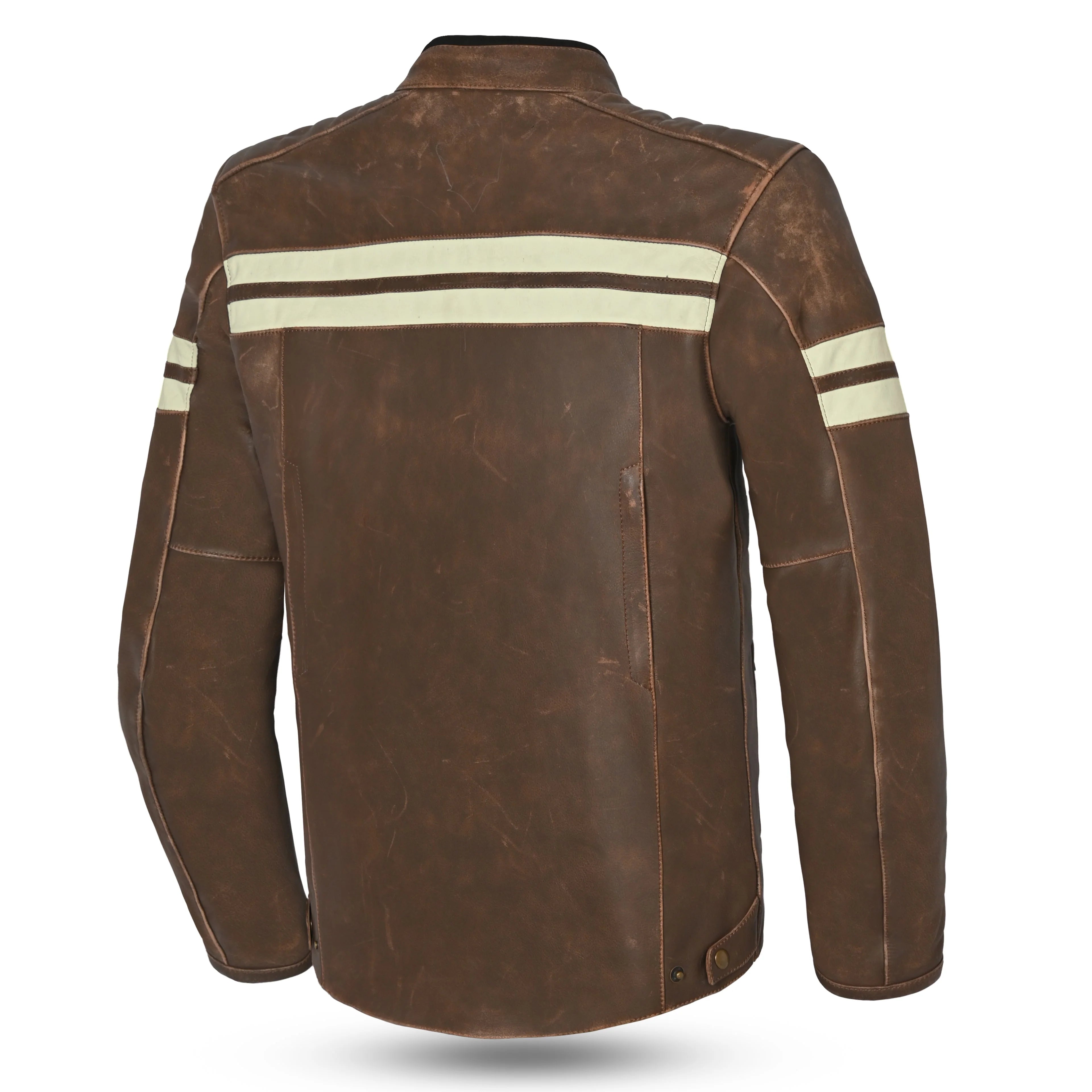 BELA - CHAQUETA PIEL STARK MARRON/BEIGE