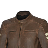 BELA - CHAQUETA PIEL STARK MARRON/BEIGE