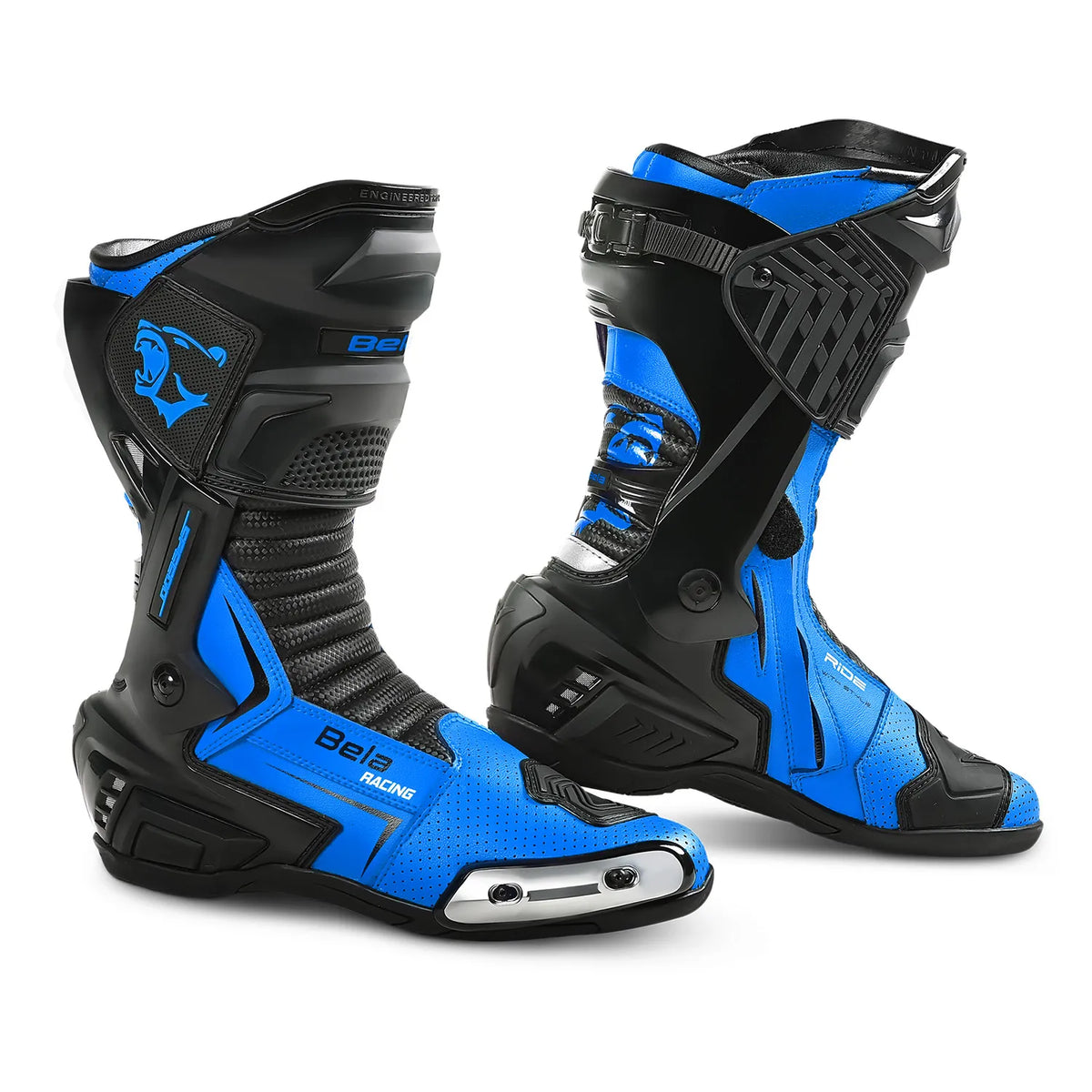 BELA SPEEDO 2.0 BOTAS DE MOTO PIEL NEGRO AZUL