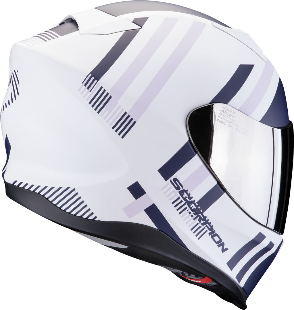 SCORPION CASCOS INTEGRALES EXO-520 EVO AIR BANSHEE BLANCO MATE AZUL MORADO