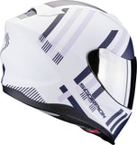 SCORPION CASCOS INTEGRALES EXO-520 EVO AIR BANSHEE BLANCO MATE AZUL MORADO
