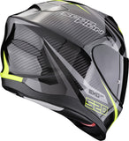 SCORPION CASCOS INTEGRALES EXO-520 EVO AIR TERRA NEGRO PLATA AMARILLO NEON