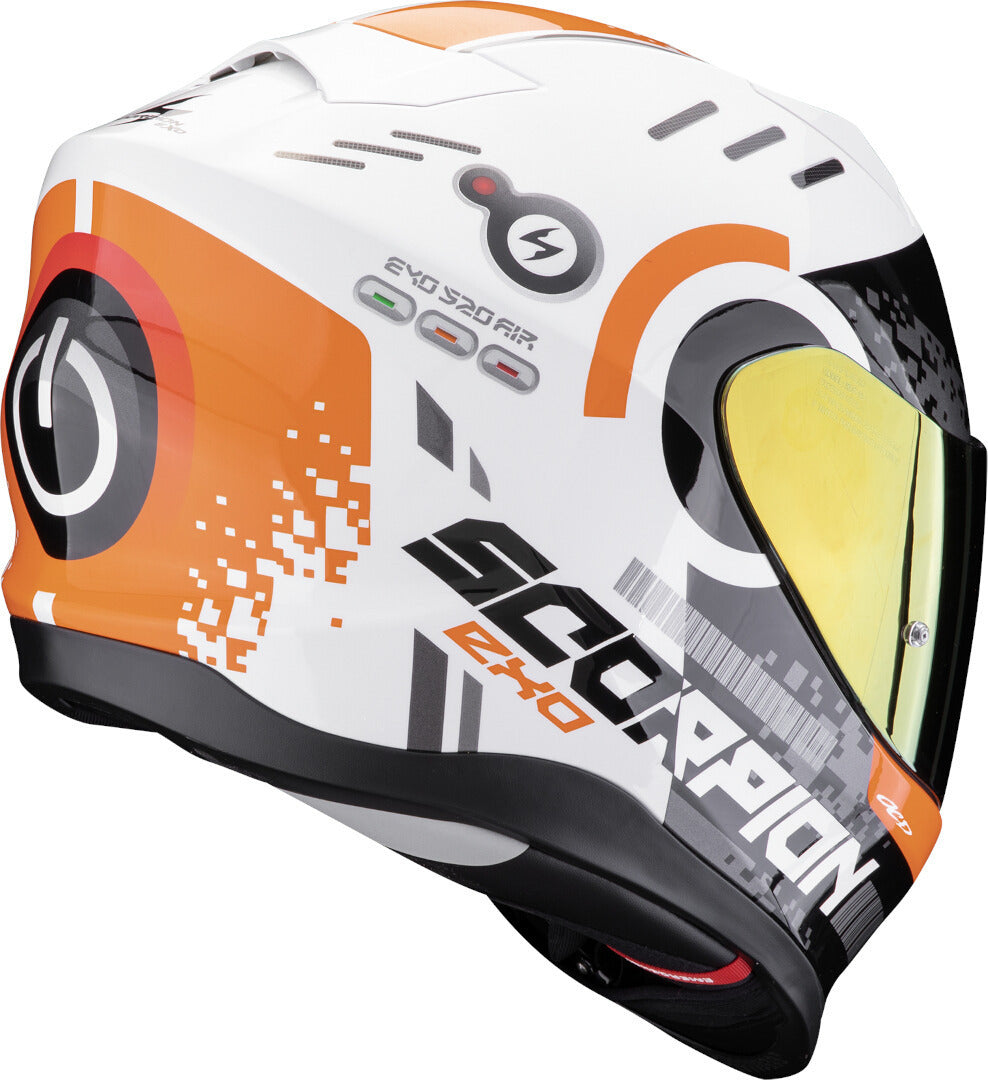 SCORPION EXO 520 EVO AIR TITAN INTEGRAL CASCO  Blanco-Naranja