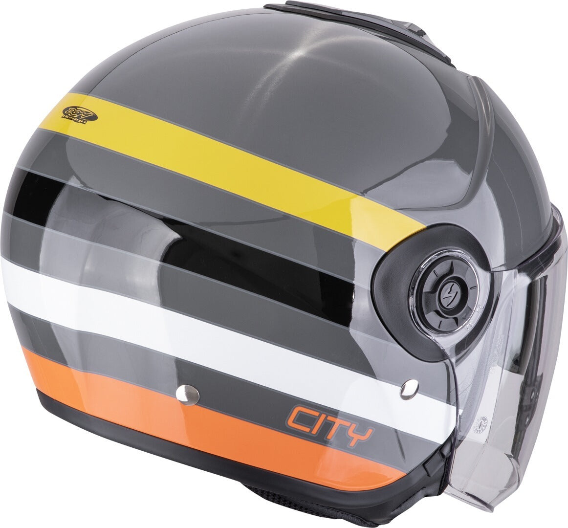 SCORPION EXO-CITY II BEE Urbano Moto Jet Casco Gris Amarillo Negro - CASCO
