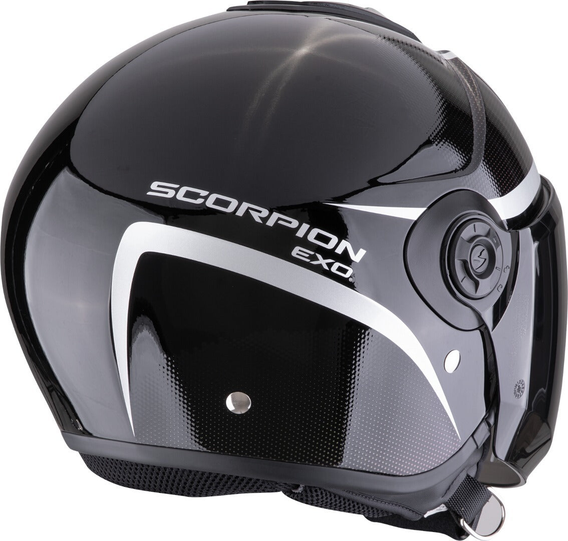 SCORPION EXO-CITY II INTERCITY Cara Abierta Casco Jet Negro Camaleon - CASCO
