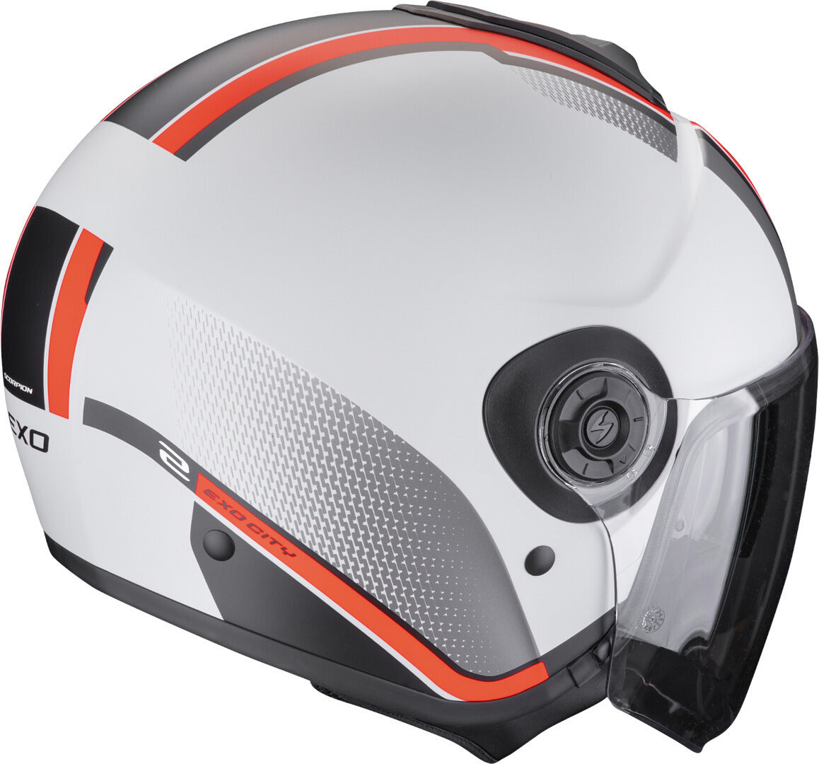 SCORPION EXO-CITY II VEL Abierto Jet Casco Gris Rojo Mate - CASCO