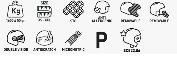 KAPPA KV52 KRONOS ABS Moto Integral Casco Blanco Azul Rojo