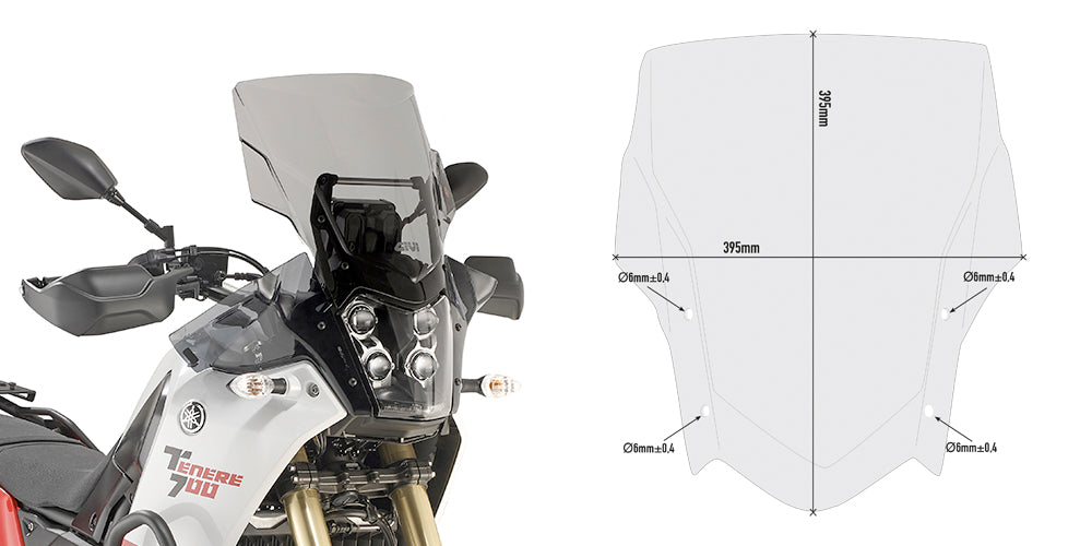 GIVI CUPULA KITAO YAMAHA TENERE 700 - Accesorios