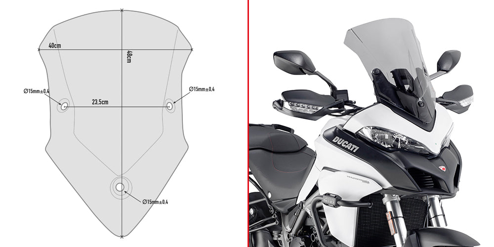 GIVI CUPULA KITAO DUCATI 950/S 1200 1260 - Accesorios