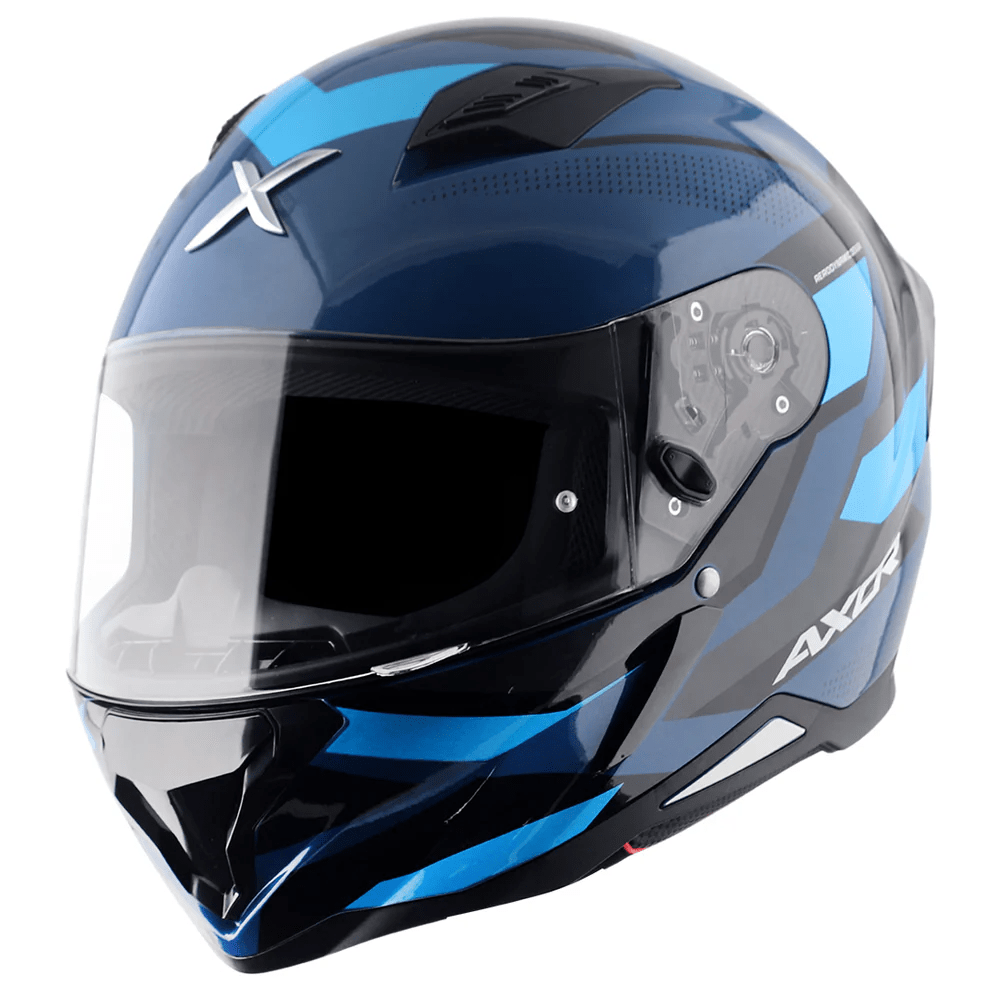 AXOR HUNTER CORNET CASCO INTEGRAL DE MOTOCICLETA NEGRO_AZUL
