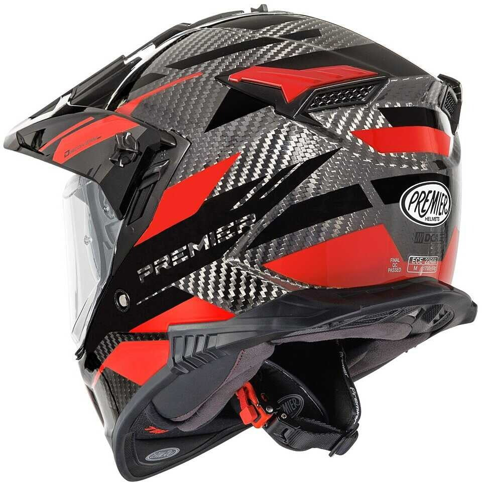 fahrradhelm auf motorrad PREMIER DISCOVERY CARBON EA2 MOTORRAD-ADVENTURE-HELM – SECURTEX MOTOR S.L (t/a MaximoMoto)
