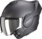 SCORPION Exo-Tech Evo De Carbono Sólido Casco Modular Negro Mate - CASCO