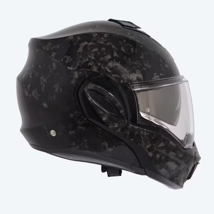 SCORPION Exo-Tech Evo Onyx Carbon Solid Casco Modular Negro - CASCO