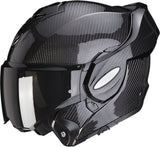 SCORPION Exo-Tech Evo De Carbono Sólido Casco Modular Negro - CASCO