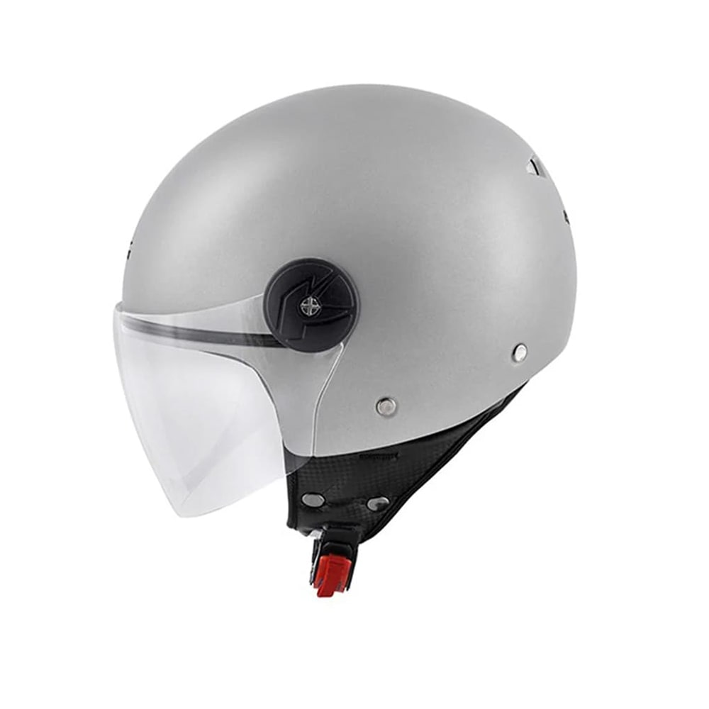 KAPPA KV40S Moto Cara Abierta Casco Plata Mate