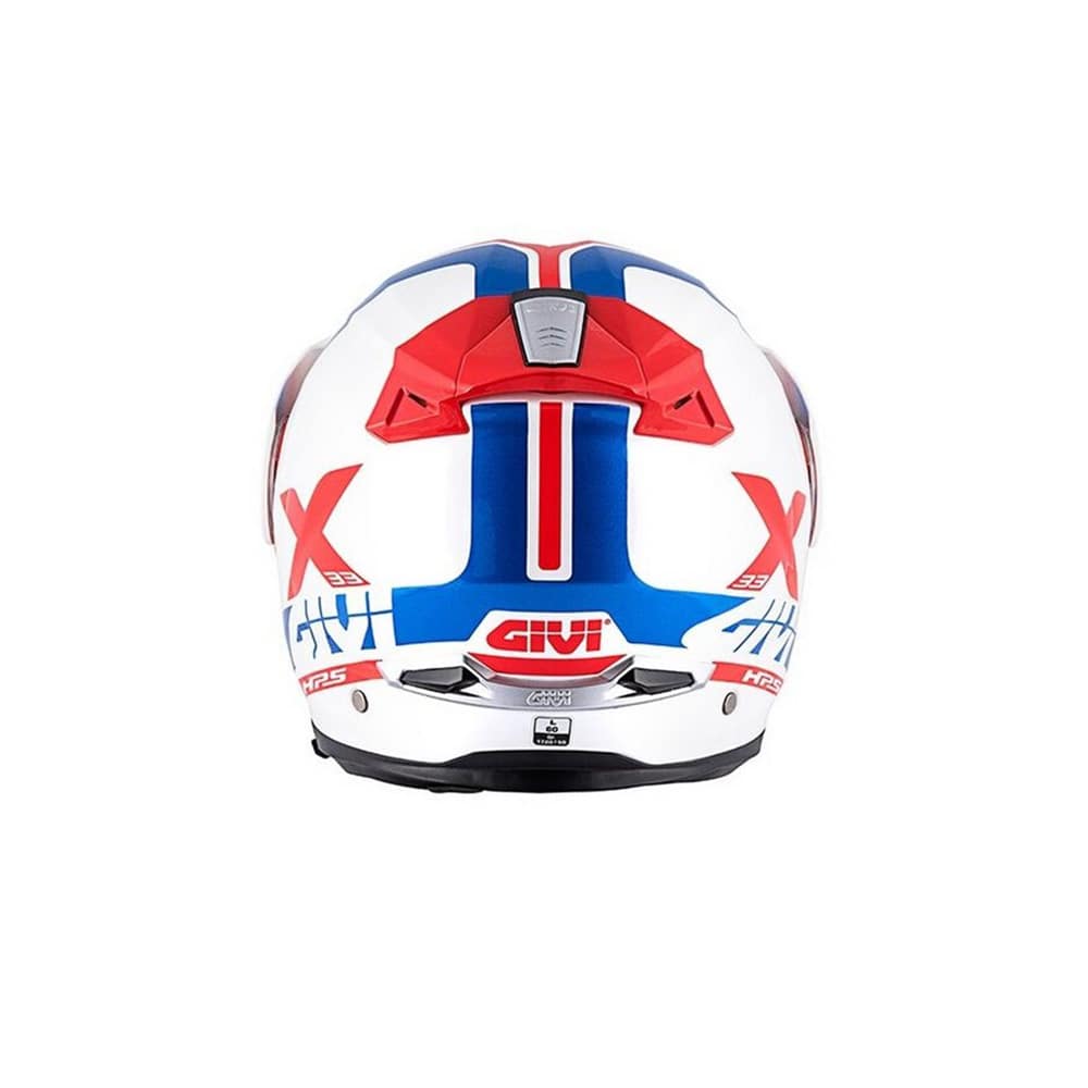 CASCO GIVI MOD X.33 Cañón C PL.D DIVISIÓN BLANCO ROJO