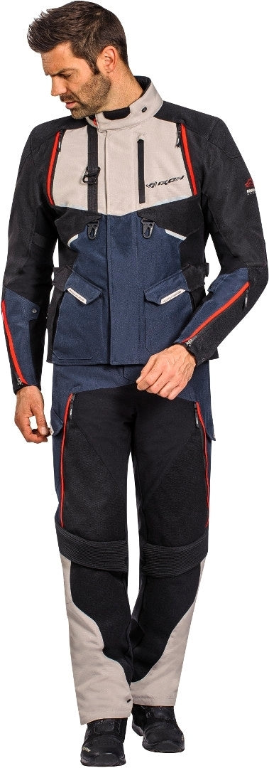 IXON EDDAS PT HOMBRE MOTO PANTALONES TEXTIL GREGE MARINO NEGRO - PANTALON