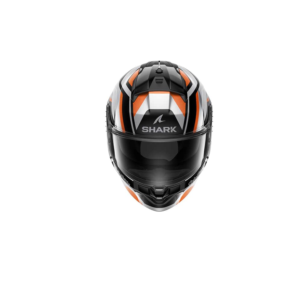 SHARK RIDILL 2 APEX CASCOS PLATA NEGRO NARANJA