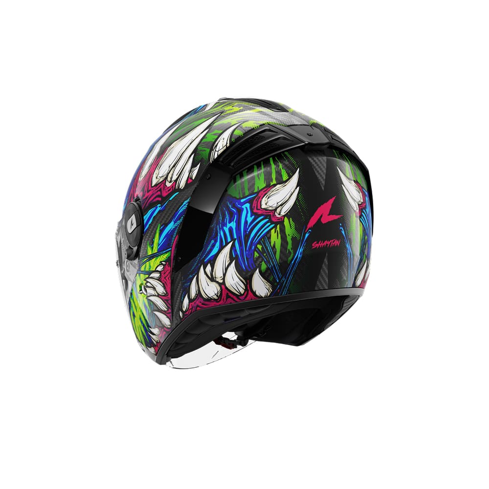 SHARK RS JET CARBON SHAYTAN Negro Verde Violeta Casco