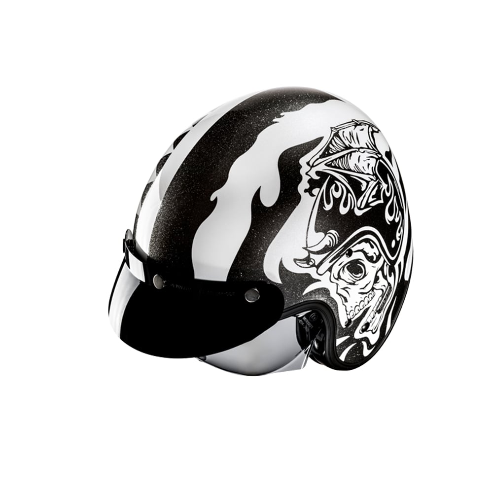 HJC V31 Flame MC5 abierto para motocicleta retro estilo urbano Casco