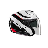 HJC F31 NABY MC1 Casco Jet Negro Blanco Rojo