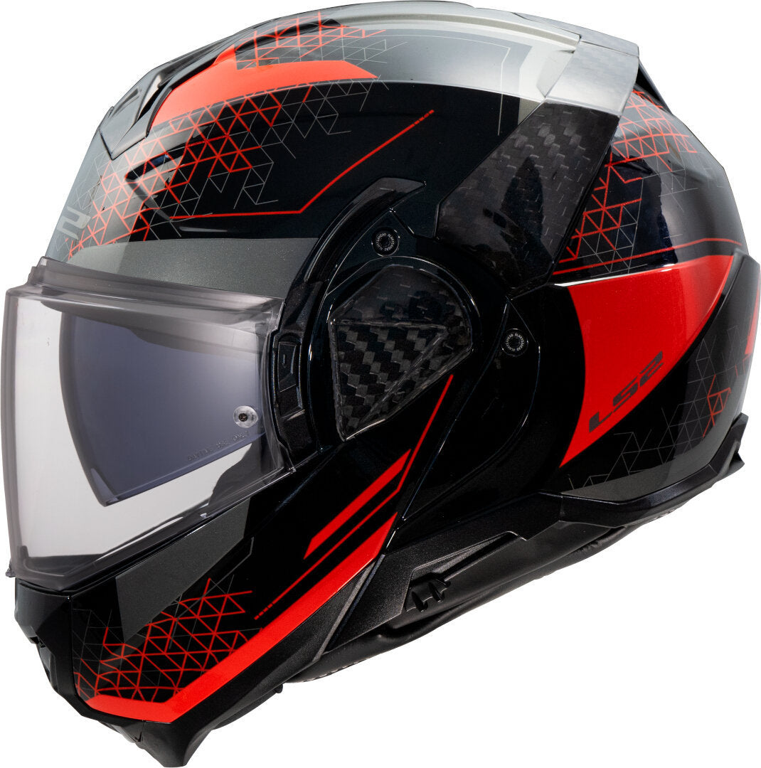LS2 FF910 ADVANT II ASTRAL CASCO MODULAR MOTOCICLETA ROJO