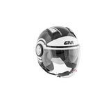 GIVI CASCO JET-R 11.1 CHORRO DE AIRE.D REDONDA NEGRO BLANCO