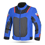 R-TECH SPIRAL MESH CHAQUETA DE MOTO DE HOMBRE TEXTIL  AZUL GRIS ROJO