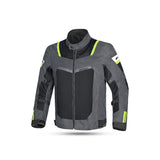 R-TECH SPIRAL MESH CHAQUETA DE MOTO DE HOMBRE ANTRACITA NEGRO AMARILLO FLUOR