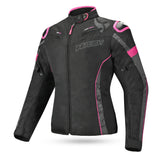 R-TECH Chaqueta Textil Knight Rider (Short) Negro/Fuschia