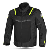 R-TECH SPIRAL MESH CHAQUETA DE MOTO DE HOMBRE TEXTIL NEGRO AMARILLO