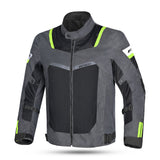 R-TECH SPIRAL MESH CHAQUETA DE MOTO DE HOMBRE TEXTIL  GRIS OSCURO NEGRO VERDE