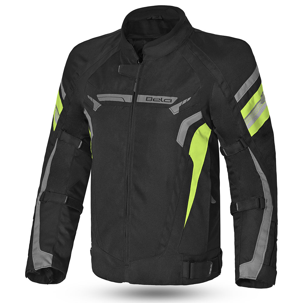 VESTE DE MOTO HOMME BELA HIGHLAND NOIR GRIS JAUNE